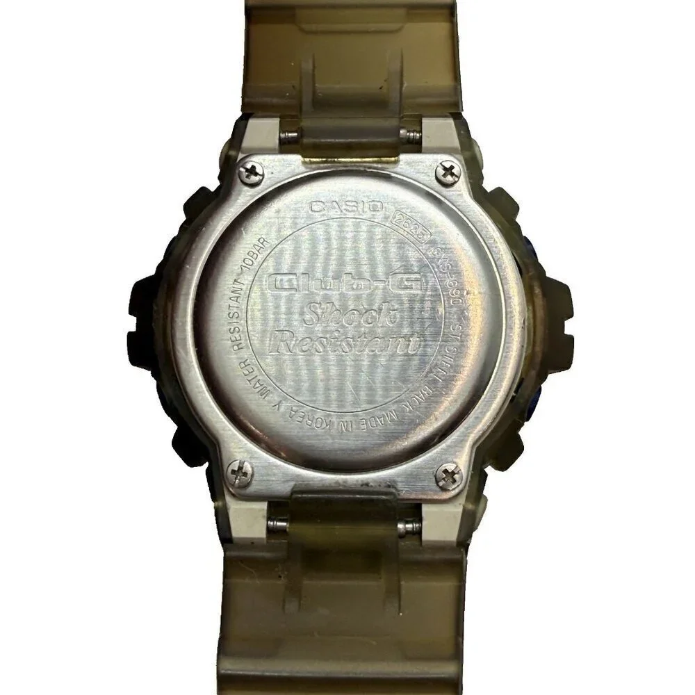 Casio CLUB-G GXS-690 (2625) 43mm Clear Watch Made in Korea Shock Resistant WR10B